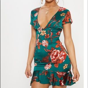 PrettyLittleThing Emerald Green Dress